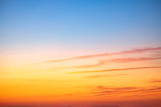 istock Beautiful , luxury soft gradient orange gold clouds and sunlight on the blue sky perfect for the background, take in everning,Twilight, Large size, high definition landscape photo 2179230683