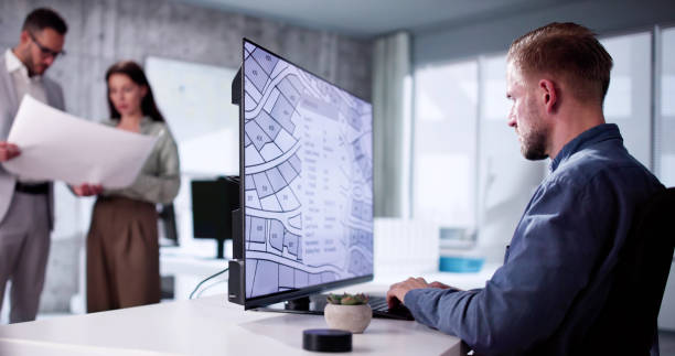 istock Cadastre City Building Survey Map 2179233596