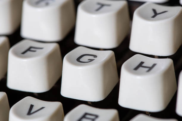 detail of an old typewriter