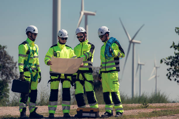 istock The engineering and technical team is preparing to install a large wind turbine to convert wind energy into electricity 2179253195