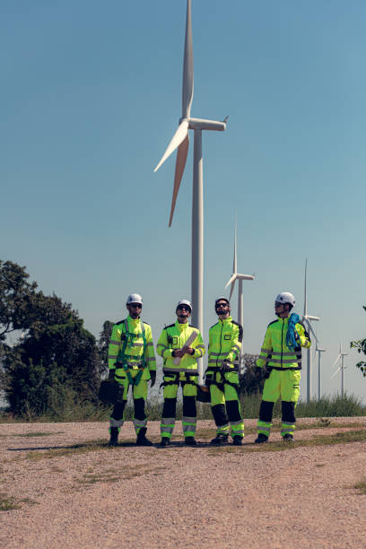 istock The engineering and technical team is preparing to install a large wind turbine to convert wind energy into electricity 2179253222
