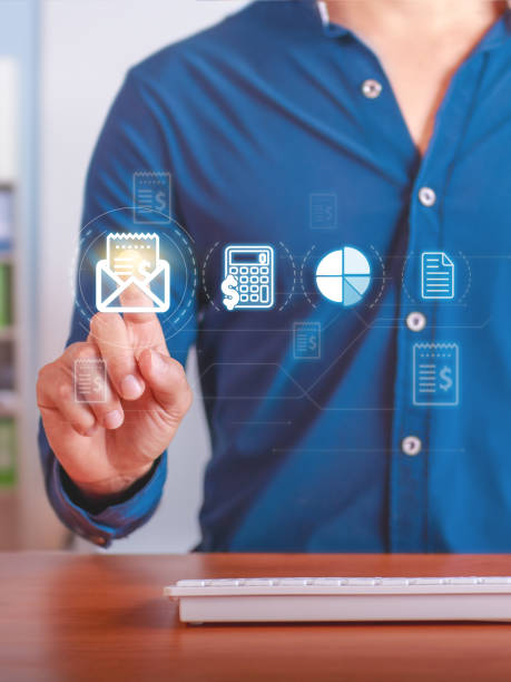 istock Invoicing and financial management. Digital tools for invoice processing and financial analysis. 2179266363