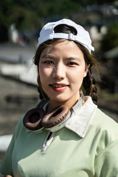 A cheerful girl