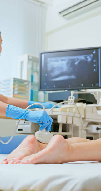 istock female ankle injury ultrasound 2179277722