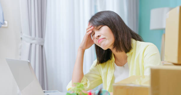 istock female seller feel depressed 2179287697