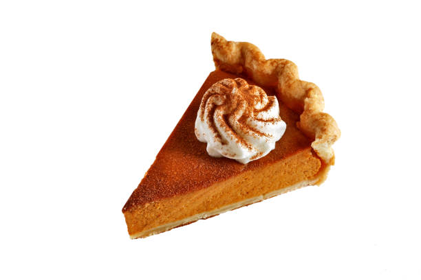 istock Slice of pumpkin pie isolated on white background 2179289248