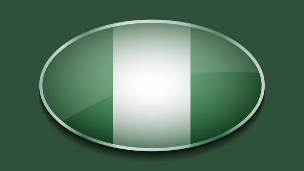 zatmění tvar nigerijské vlajky s původní barvou - kano stock ilustrace