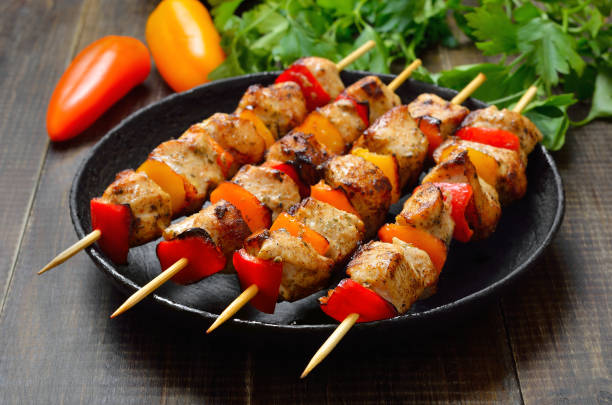 istock Homemade grilled chicken kebabs 2179379015