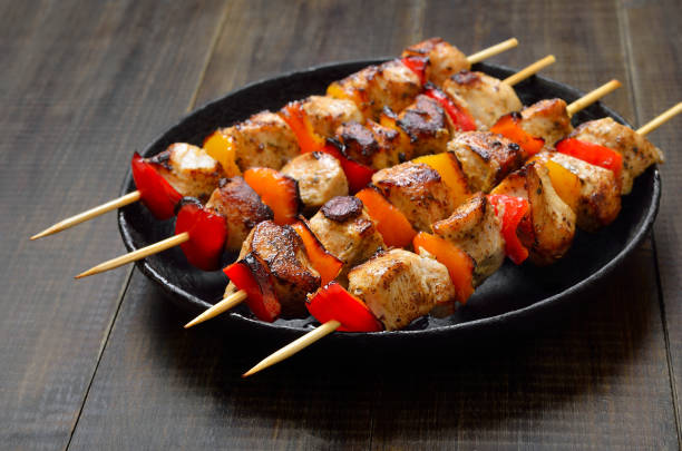 istock Homemade grilled chicken kebabs 2179379055
