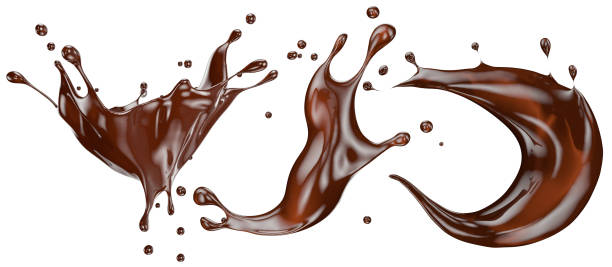 istock set of chocolate splashes isolated on the white background. Clipping path 2179390014