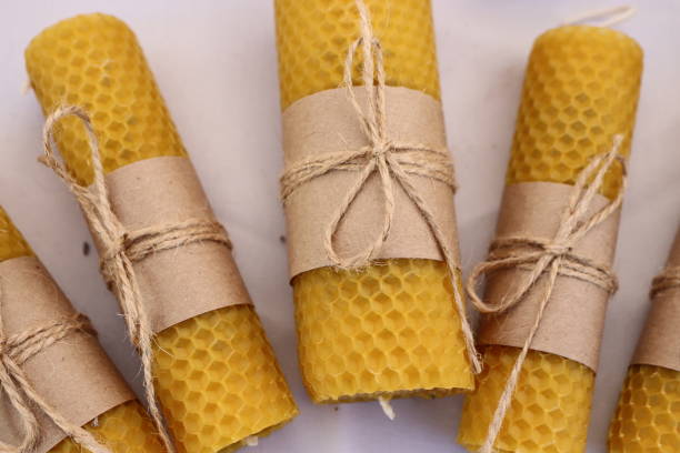 Beautifully Handcrafted Beeswax Candle Rolls for EcoFriendly and Charming Home Decor