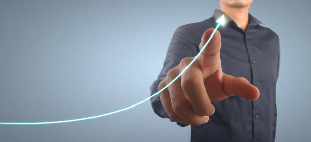 istock Businessman plan graph growth and increase of chart positive indicators 2179393929