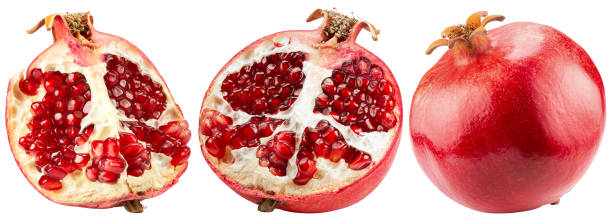 istock set of pomegranates isolated on a white background 2179394243