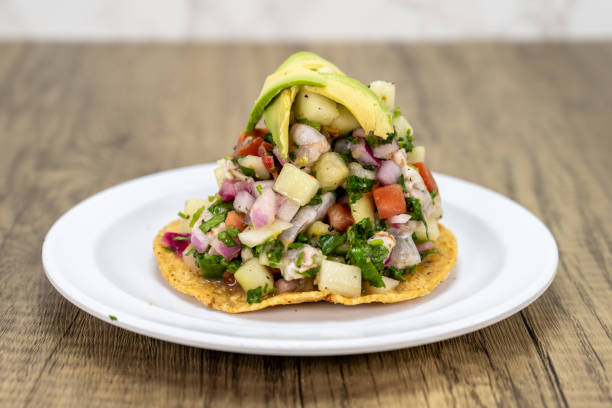 Seafood prepared Mexican style for dinner.