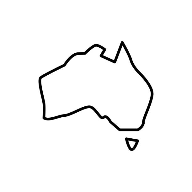Australia map icon. Australia outline map. Simple icon design. Vector illustration Vector illustration australia stock illustrations