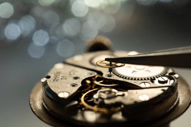 istock old clock mechanism, vintage clock 2179429360