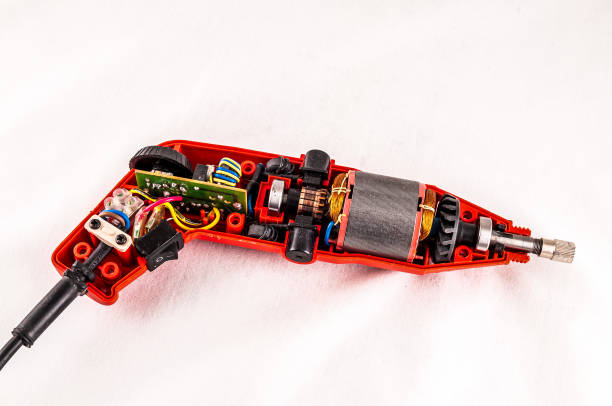 istock A red power tool with a cord attached to it 2179430351