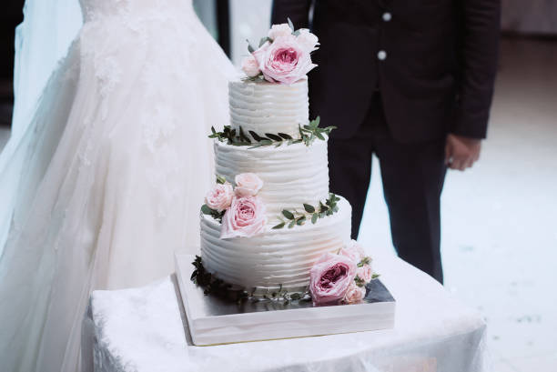 istock The wedding cake on a cart 2179435504