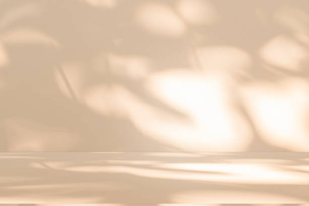 istock Studio style background wall decoration presentation uses white and beige tones. with shadows cast from a nearby window, concept creating a decorative 2179483743