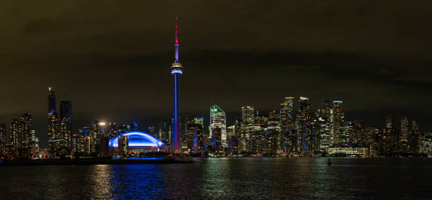 istock Panoramic night view of Toronto downtown. 2179494456