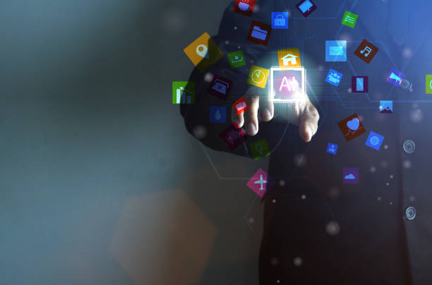 istock The concept of artificial intelligence technology. Business man 2179497728
