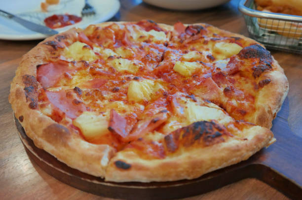 istock close up view of hawaiian pizza 2179503223