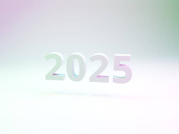 istock 3D letters of 2025 with soft and beautiful gradations 2179506267