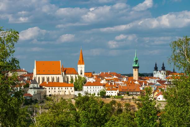 istock Panoramic view of Znojmo's historic architecture. 2179509027