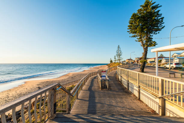 istock Christies Beach sea shore with boardwalk before the sunset 2179510899