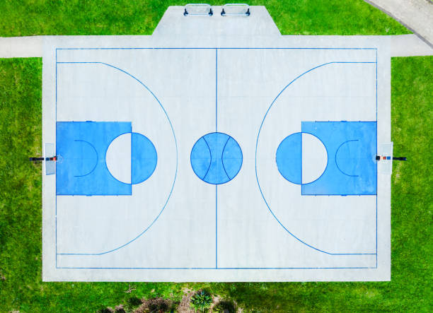 Court vision, hoops from above.
