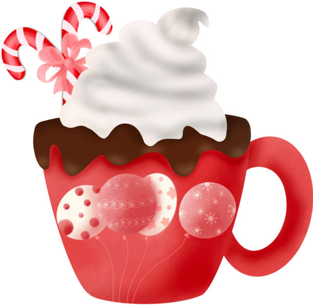 Christmas Chocolate mug with whipping cream