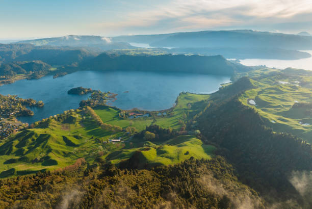 istock Panoramic view of Blue lake Rotorua. 2179516157