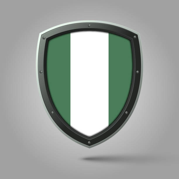 istock National Shield of Nigeria Flag with Original color 2179520138