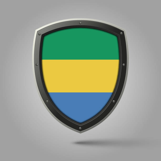 istock National Shield of GABON Flag with Original color 2179520275