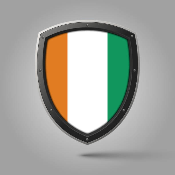 istock National Shield of IVORY COAST Flag with Original color 2179520336