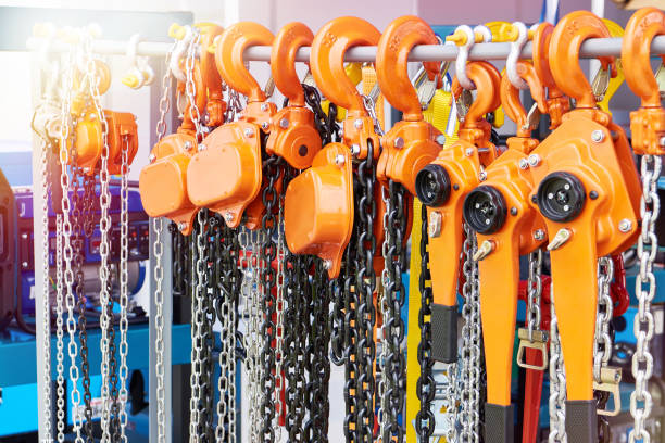 istock Manual hoisting equipment hook and chain industrial 2179520343