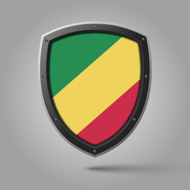 istock National Shield of CONGO Flag with Original color 2179520423