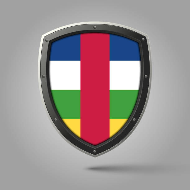 istock National Shield of C.A.R Flag with Original color 2179521282