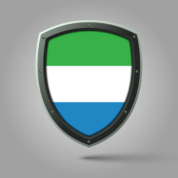 istock National Shield of SIERRA LEONE Flag with Original color 2179521457