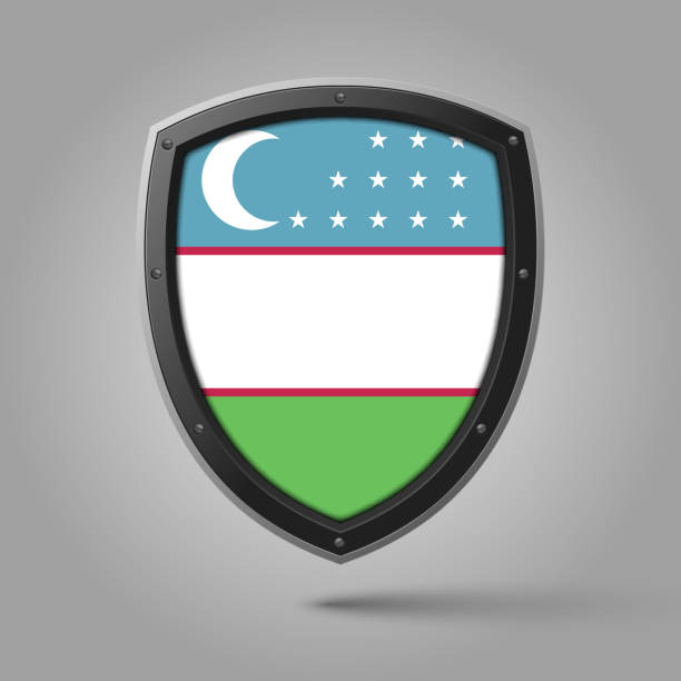 istock National Shield of UZBEKISTAN Flag with Original color 2179528475
