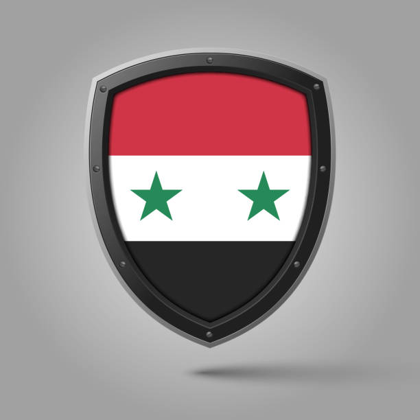 istock National Shield of SYRIA Flag with Original color 2179528579