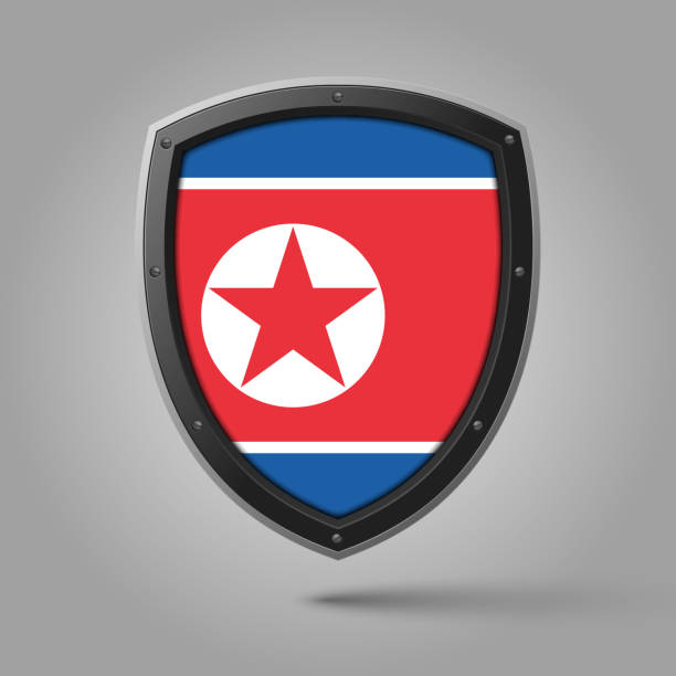 istock National Shield of NORTH KOREA Flag with Original color 2179528880