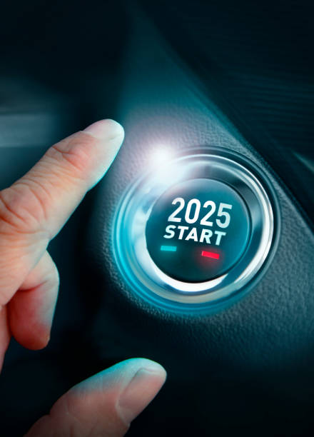istock Button starting the new year 2025 2179529787