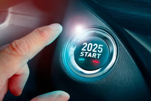 istock Button starting the new year 2025 2179529788