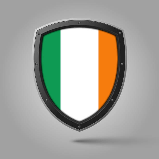 istock National Shield of IRELAND Flag with Original color 2179529918