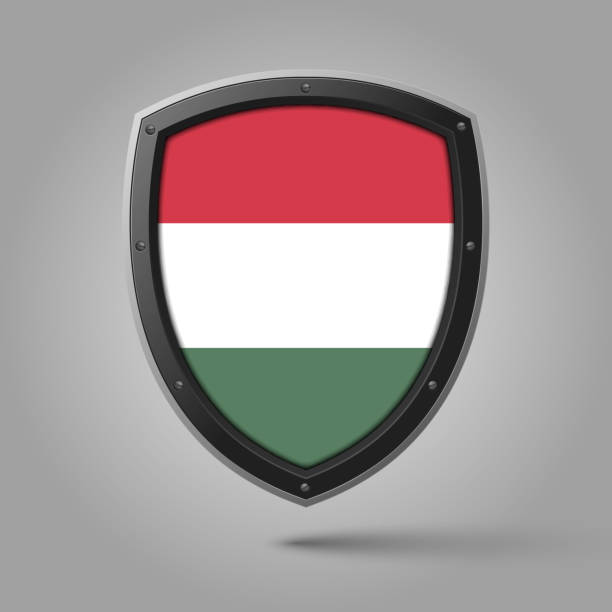 istock National Shield of HUNGARY Flag with Original color 2179529972