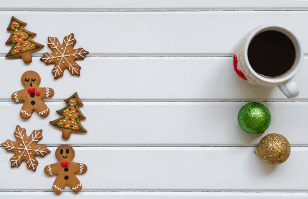 Christmas coffee and gingerbread cookies