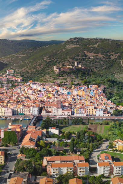 The town of Bosa, a popular tourist destination in Sardinia and one of \
