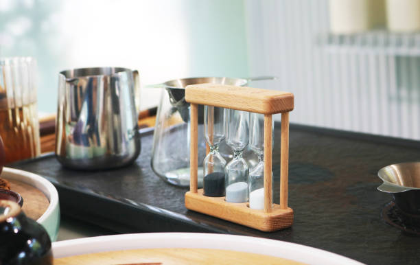 istock Vintage sand timer hourglass for process of making tea. 2179539881
