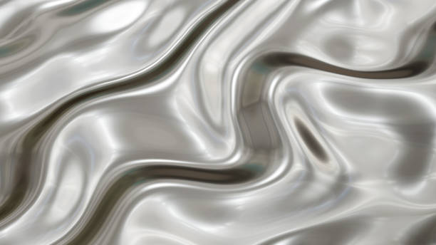 istock Chrome metal background, shiny and lustrous metal pattern texture, silky liquid chrome waves. 2179541224